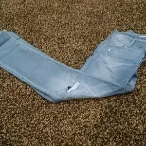 Light washed blue ripped jeans